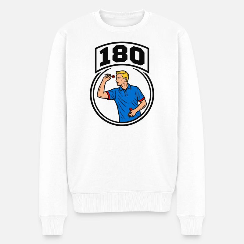 180 fléchettes - Pull Premium bio Homme - blanc