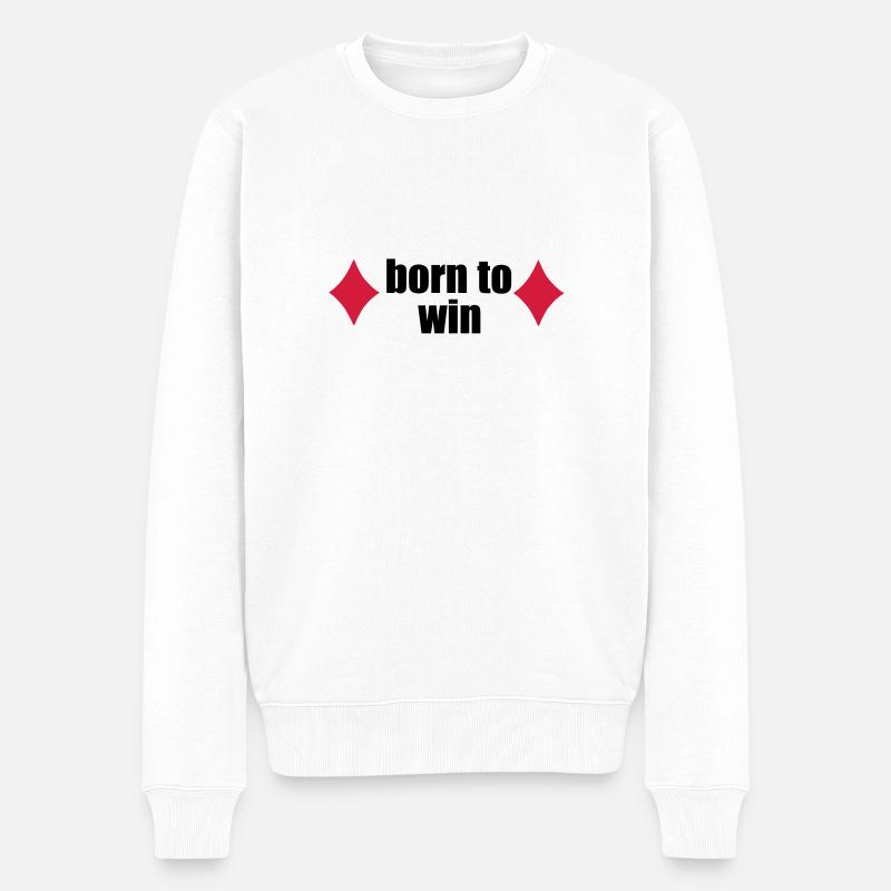 poker - Männer Premium Bio Pullover - Weiß