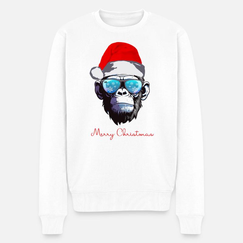 Frohe Weihnachten 2023 - Männer Premium Bio Pullover - Weiß