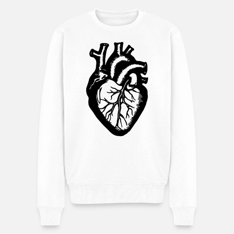 Cœur - Pull Premium bio Homme - blanc