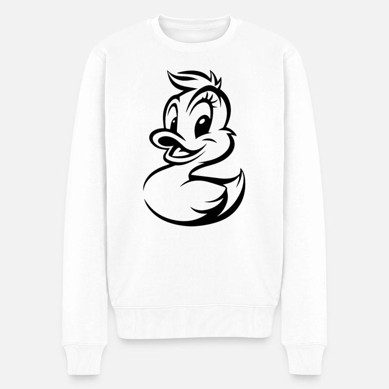 Ente Enten - Männer Premium Bio Pullover - Weiß