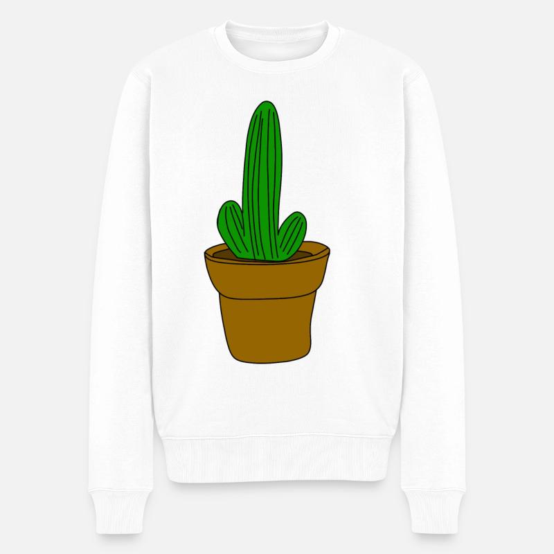 cactus - Pull Premium bio Homme - blanc