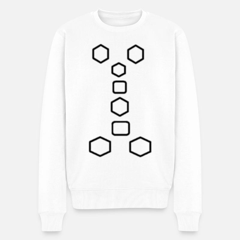 Gebilde - Männer Premium Bio Pullover - Weiß