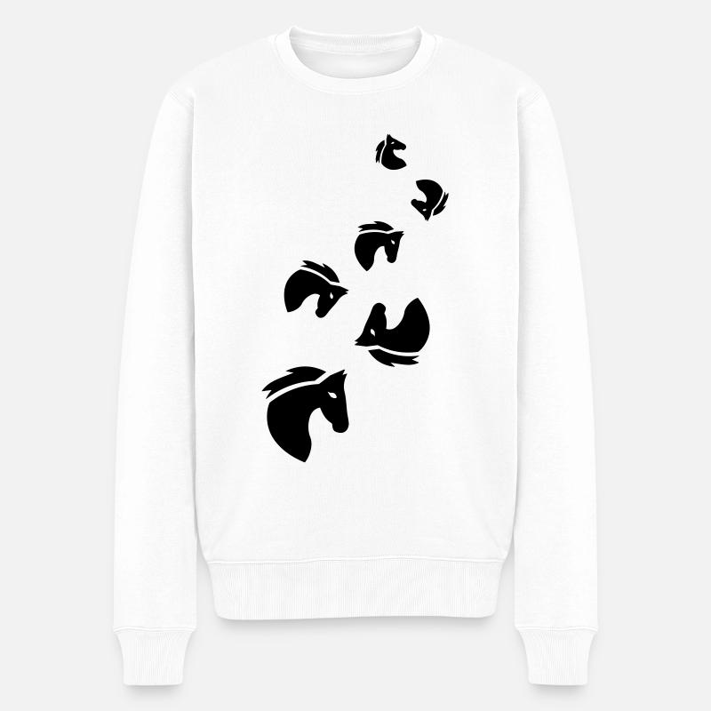 Symbole du cheval - Pull Premium bio Homme - blanc