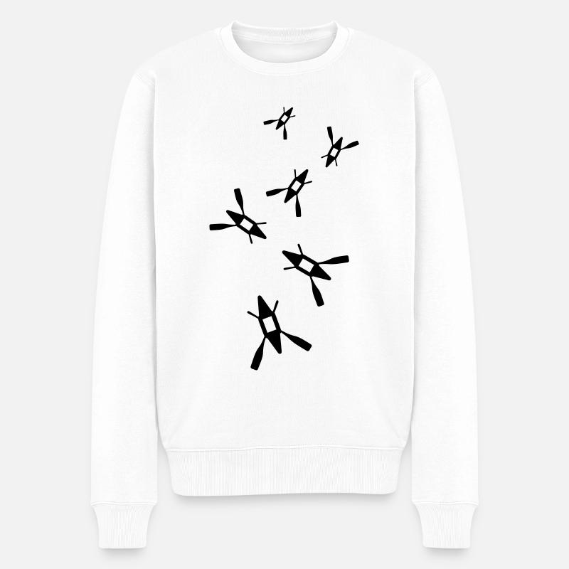Icône de canoë - Pull Premium bio Homme - blanc