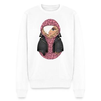 Matroschka Katja - Männer Premium Bio Pullover - Weiß - Vorne - Thijin (182cm)