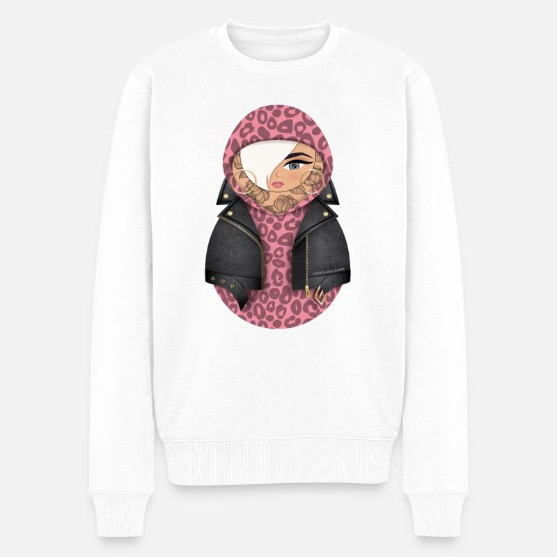 Matroschka Katja - Männer Premium Bio Pullover - Weiß