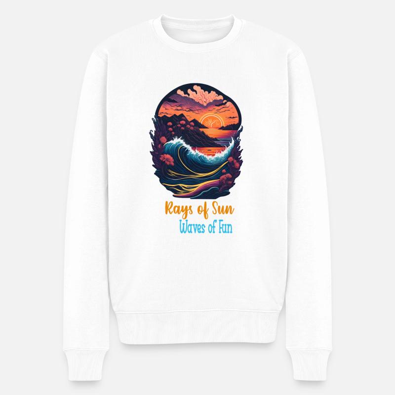 Sommerferien - Männer Premium Bio Pullover - Weiß