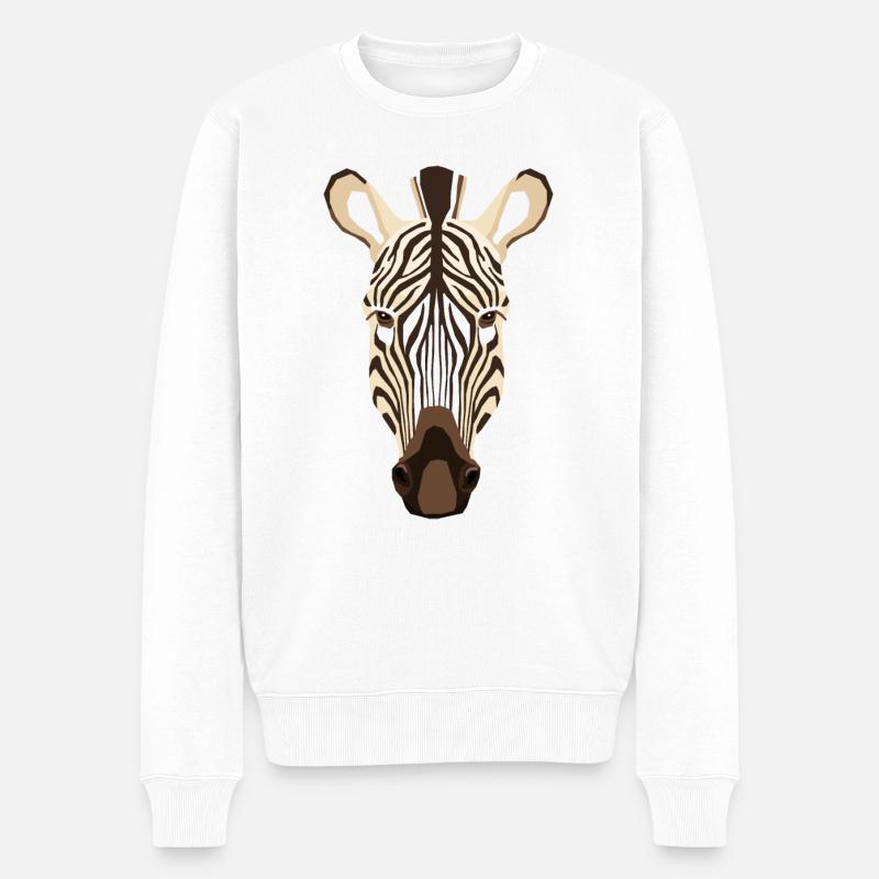 Wildtiere - Männer Premium Bio Pullover - Weiß
