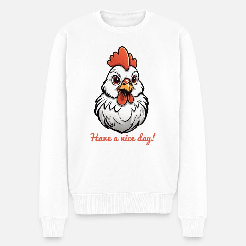 Have a nice day! - Männer Premium Bio Pullover - Weiß