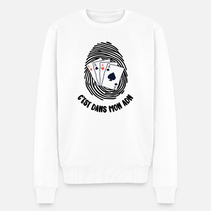 mon adn - Pull Premium bio Homme - blanc