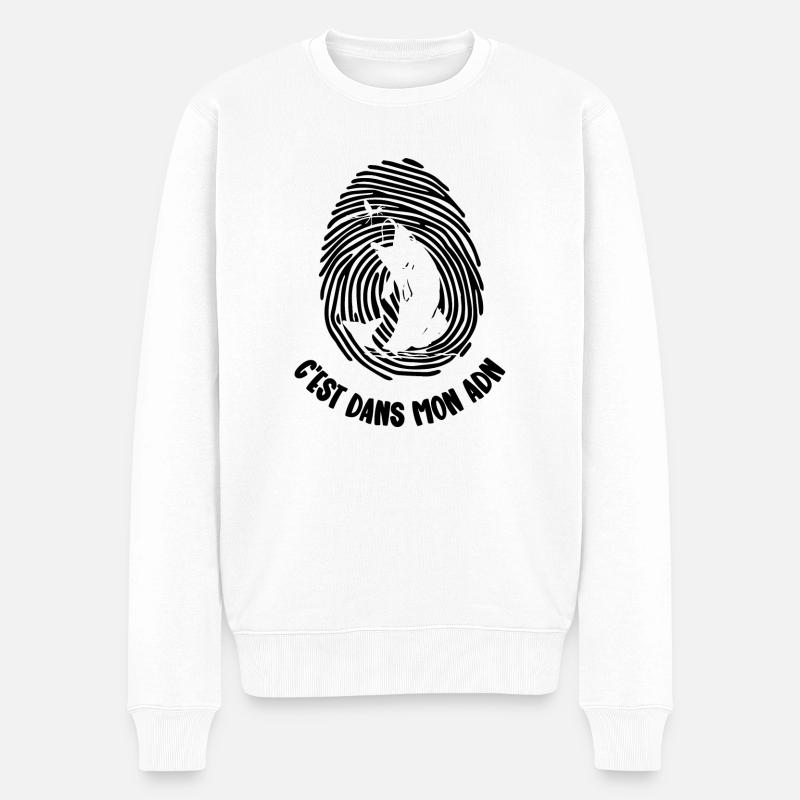 mon adn - Pull Premium bio Homme - blanc