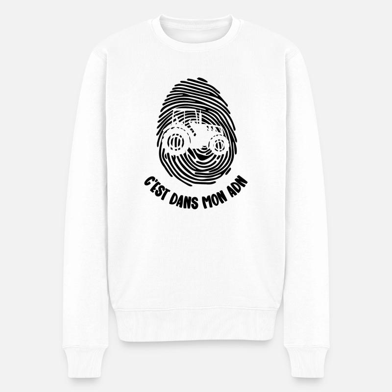 mon adn - Pull Premium bio Homme - blanc