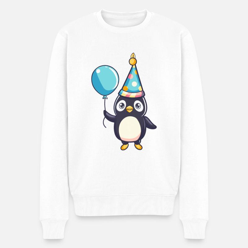Pingouin Anniversaire Bébé - Pull Premium bio Homme - blanc