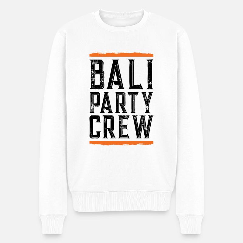 Equipe de fête à Bali - Pull Premium bio Homme - blanc