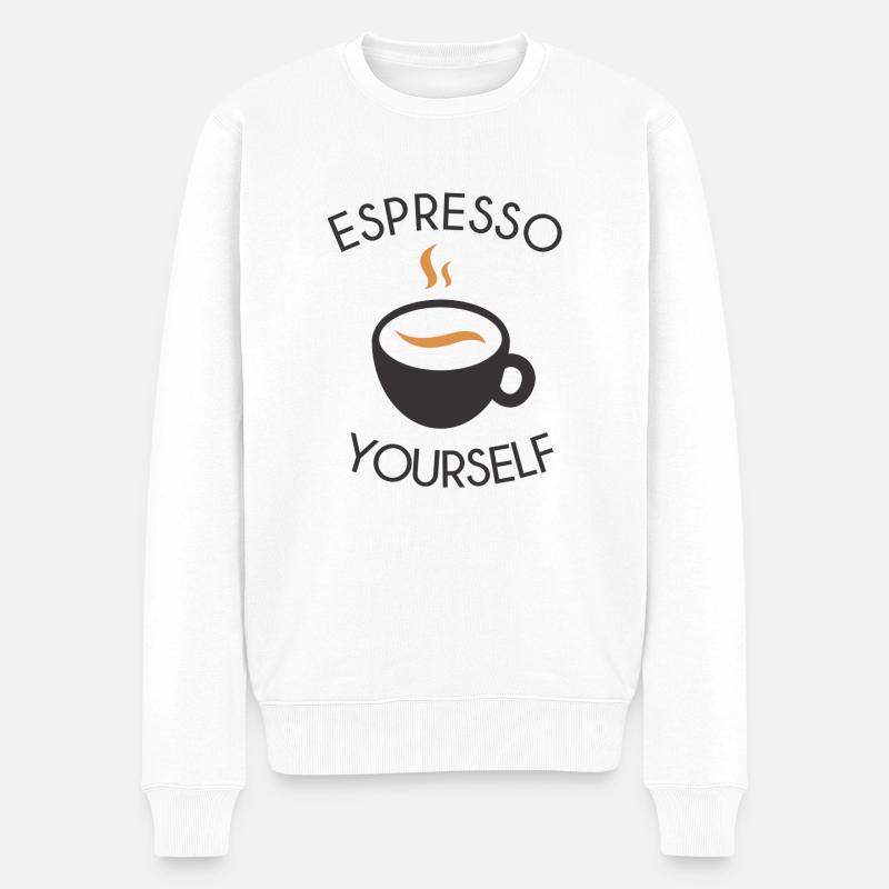 espresso vous-même - Pull Premium bio Homme - blanc
