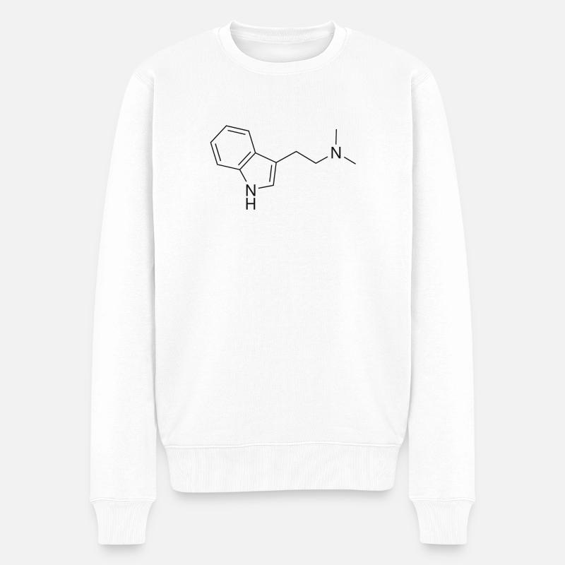 Molécule DMT - noir - Pull Premium bio Homme - blanc