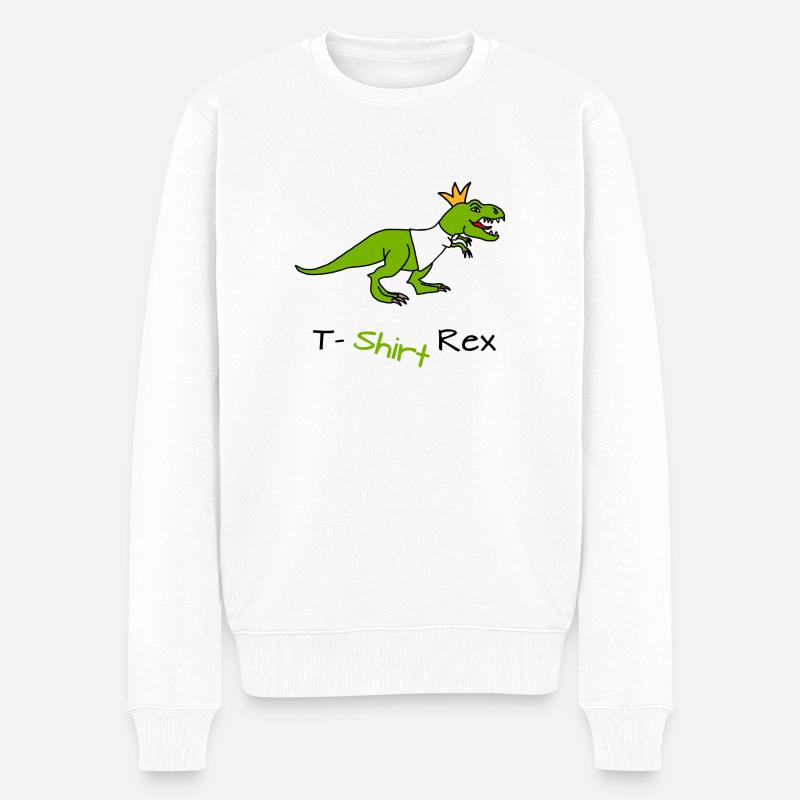 T-Shirt Rex - Männer Premium Bio Pullover - Weiß