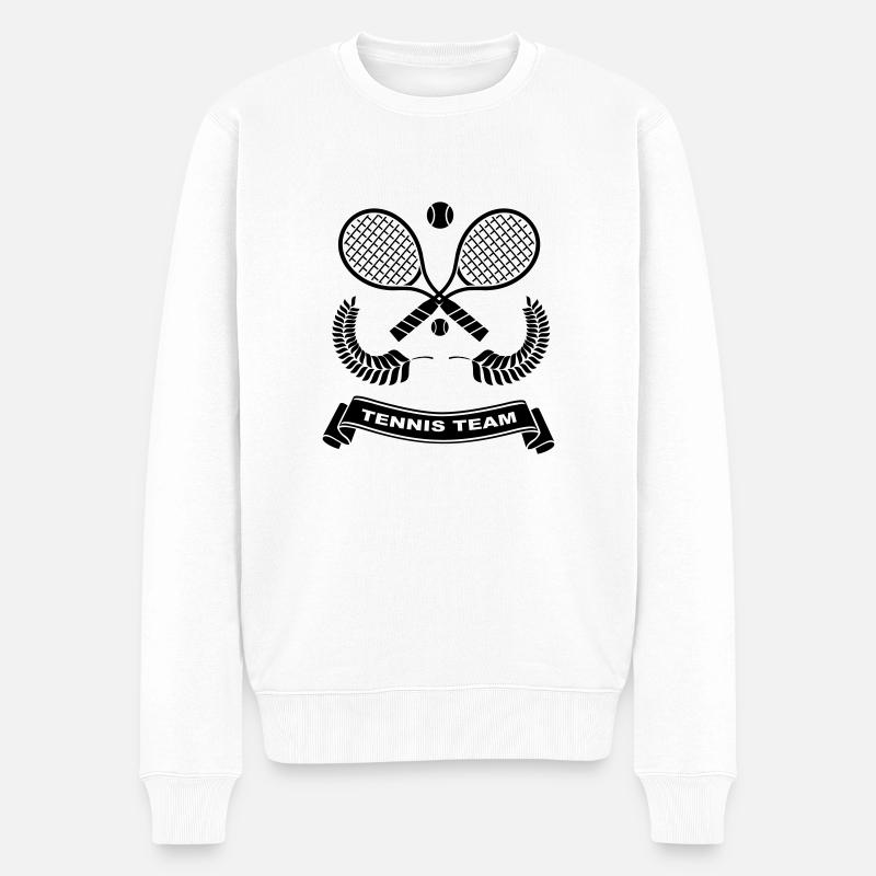 Tennis-Team - Pull Premium bio Homme - blanc