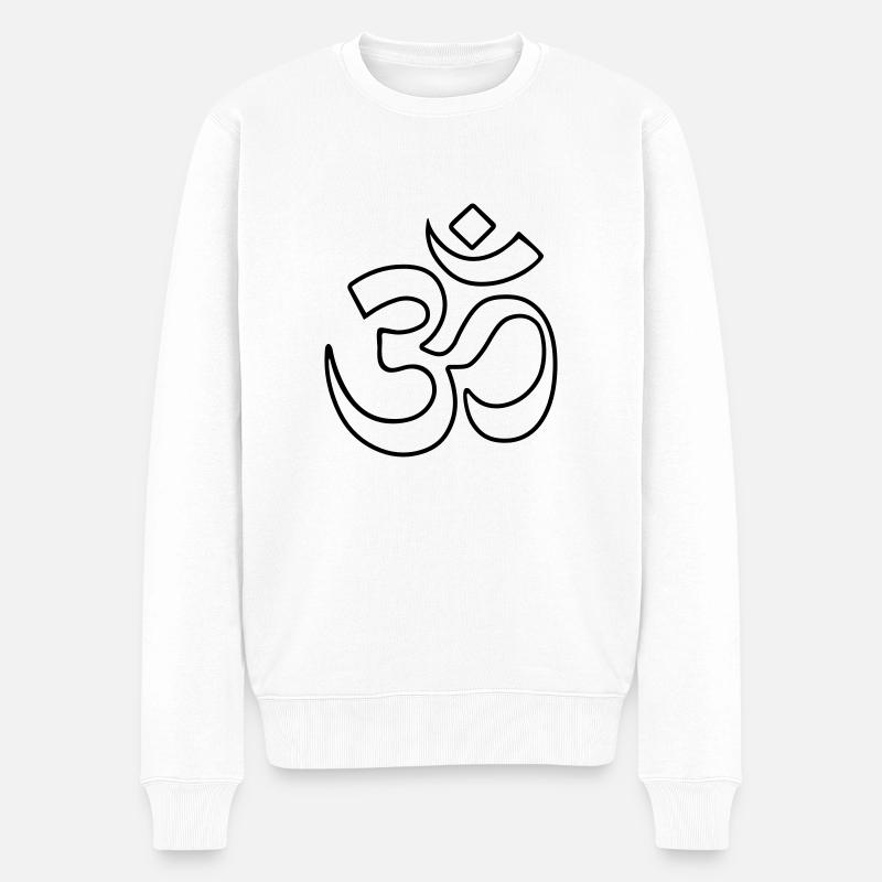 om - Männer Premium Bio Pullover - Weiß