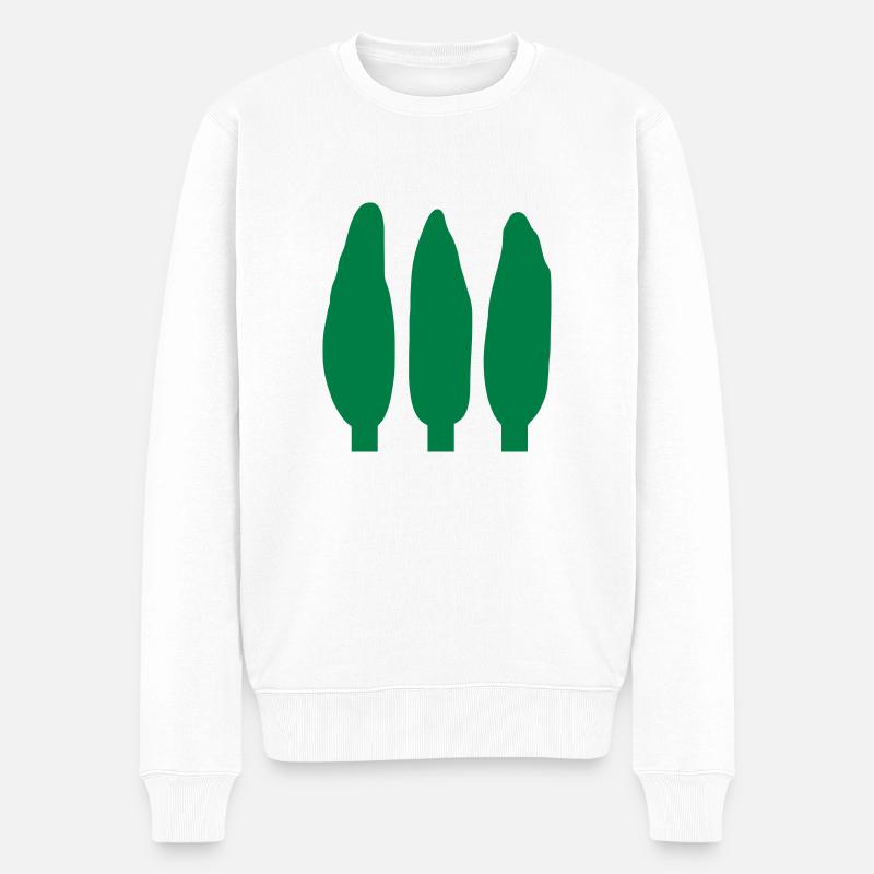 3 Bäume - v - Männer Premium Bio Pullover - Weiß
