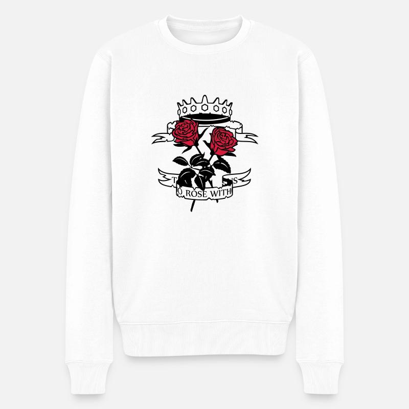 There is no rose.. - Männer Premium Bio Pullover - Weiß