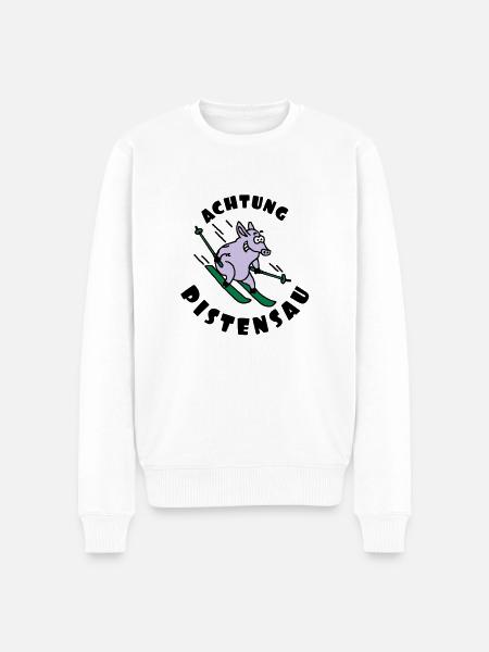 pistensau_02_e_3c - Men's Premium Organic Jumper - white