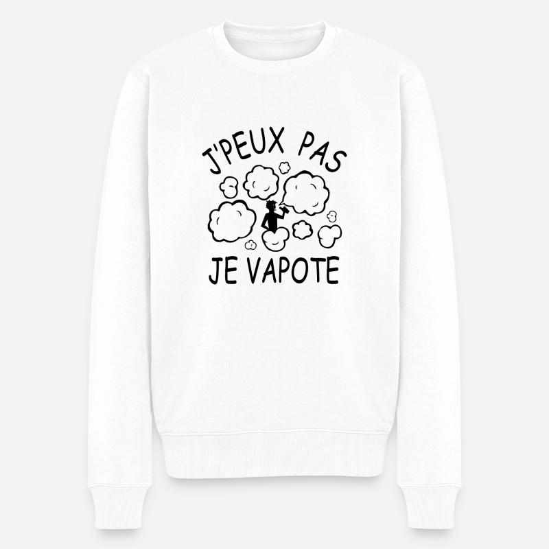 je peux pas je vapote - Pull Premium bio Homme - blanc