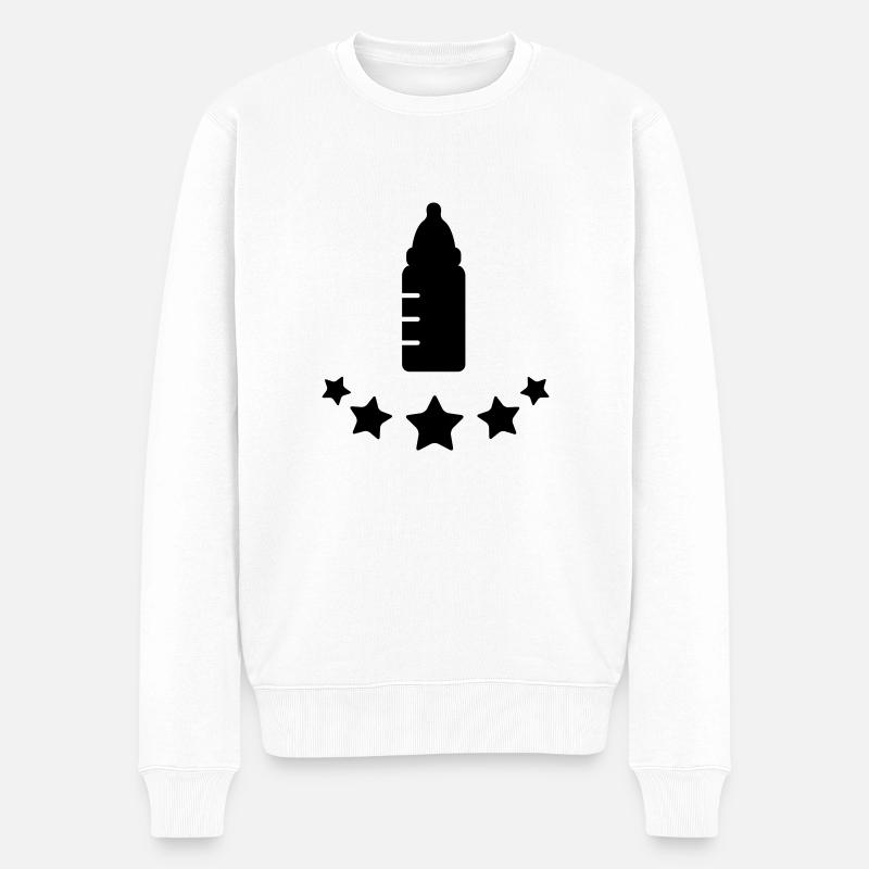 baby__flasche_stars__f1 - Pull Premium bio Homme - blanc