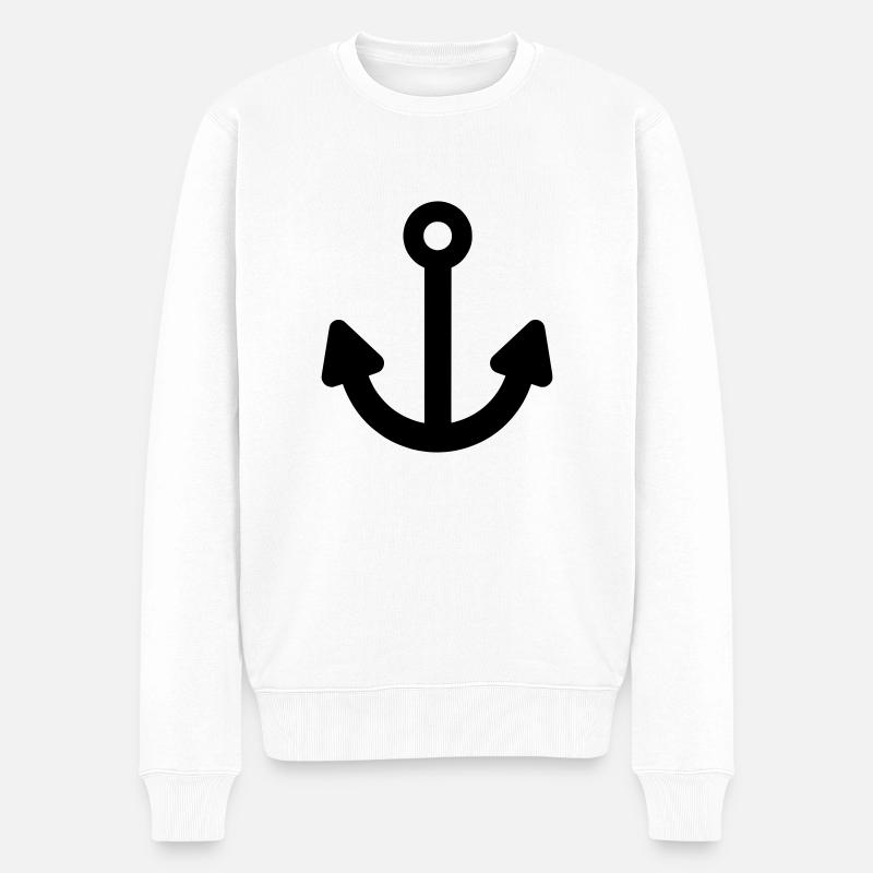 ancre - Pull Premium bio Homme - blanc