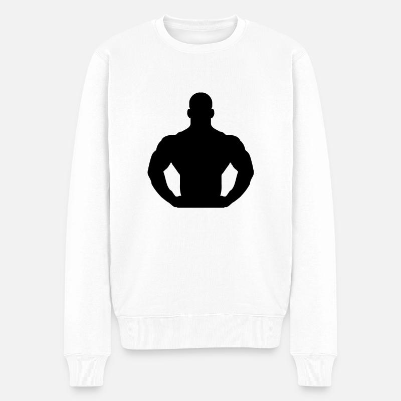 Bodybuilder - Pull Premium bio Homme - blanc