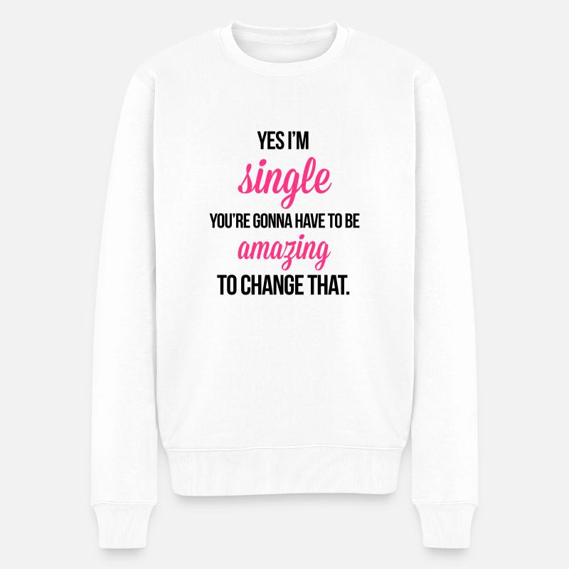 Single - Pull Premium bio Homme - blanc