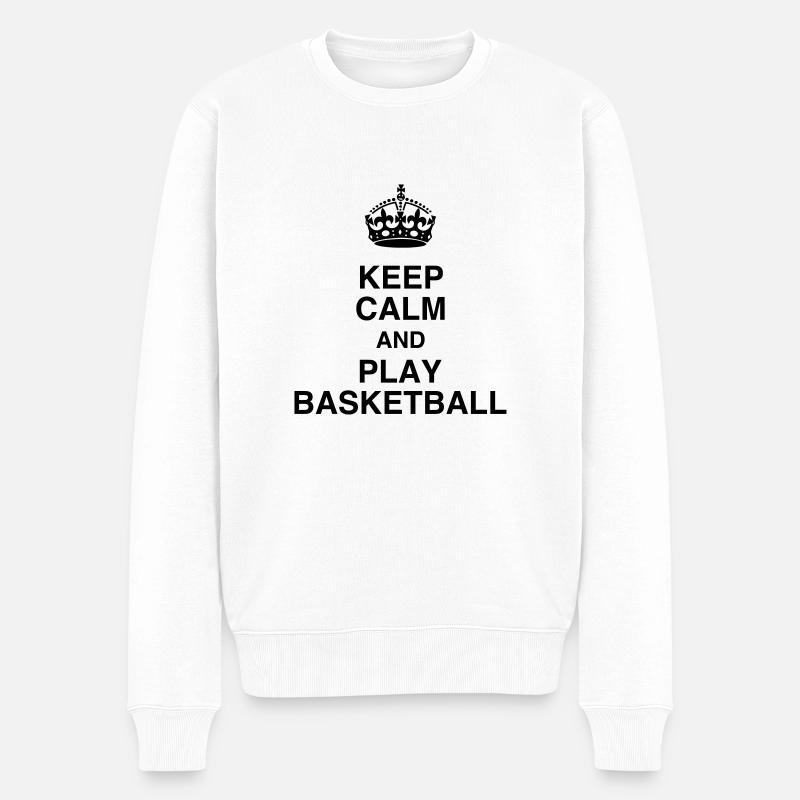 Basketball - Basket ball - Basket-ball - Baskette - Männer Premium Bio Pullover - Weiß