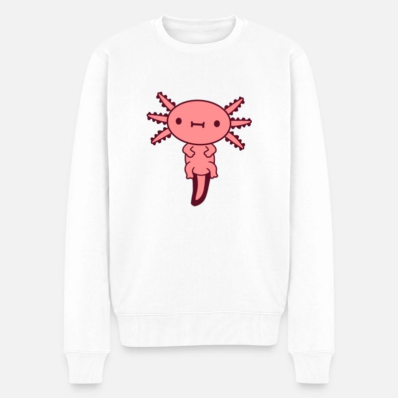 axolotl doux bébé kawaii - Pull Premium bio Homme - blanc