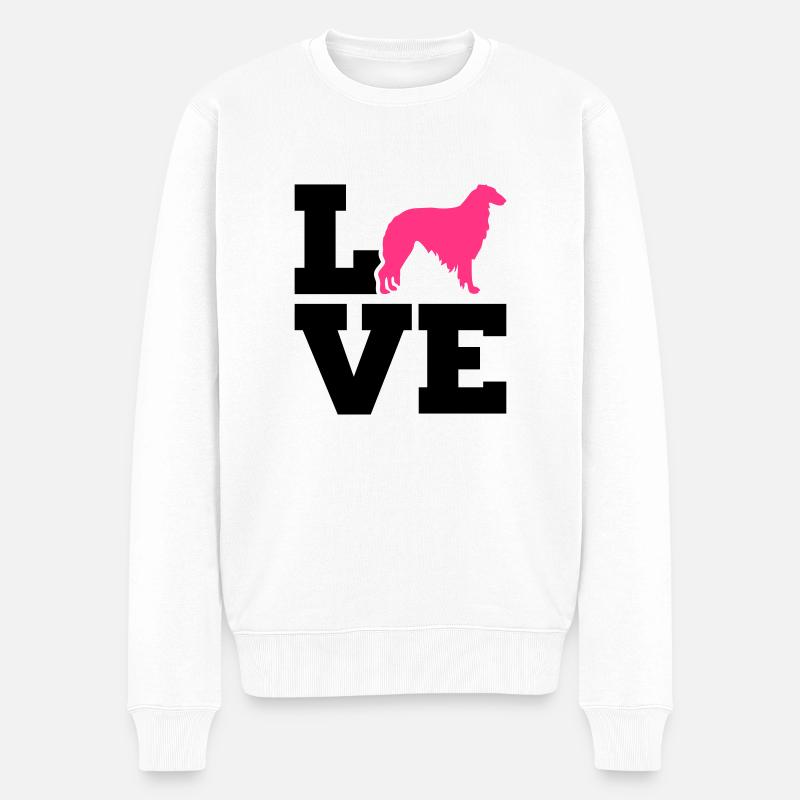 Borzoi - Pull Premium bio Homme - blanc