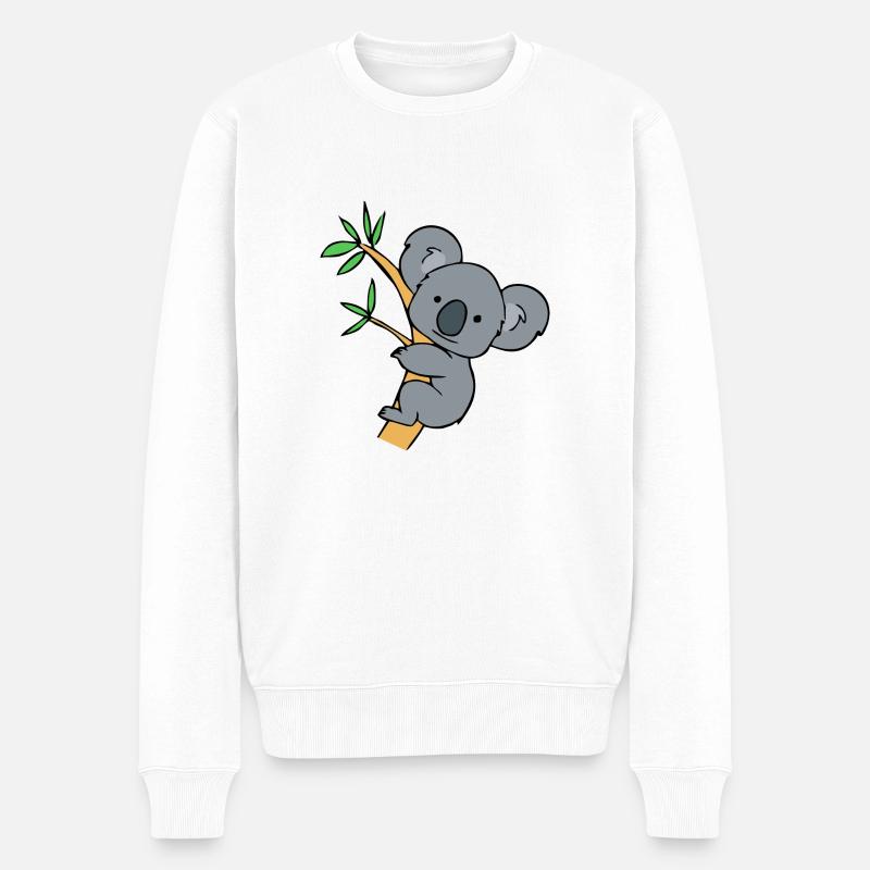 KOALA Bear 2 - Pull Premium bio Homme - blanc