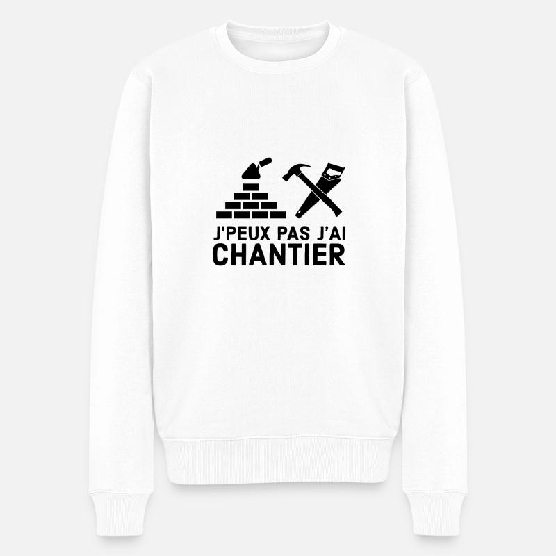 Chantier - Pull Premium bio Homme - blanc