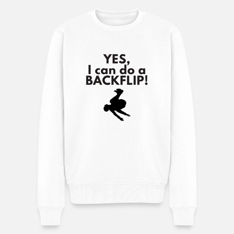 Backflip - Männer Premium Bio Pullover - Weiß
