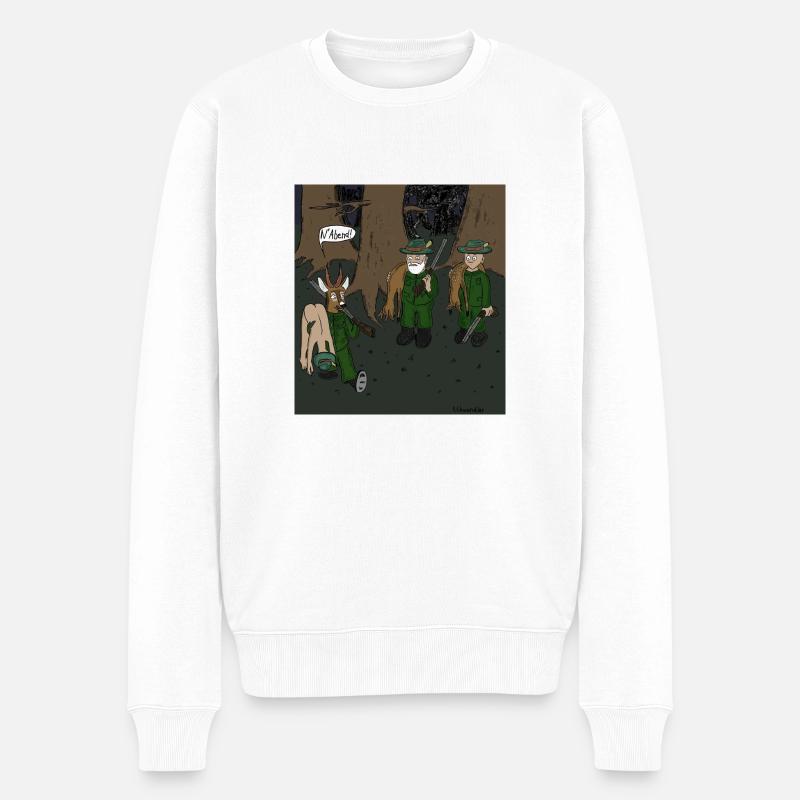 Jagdsaison - Männer Premium Bio Pullover - Weiß