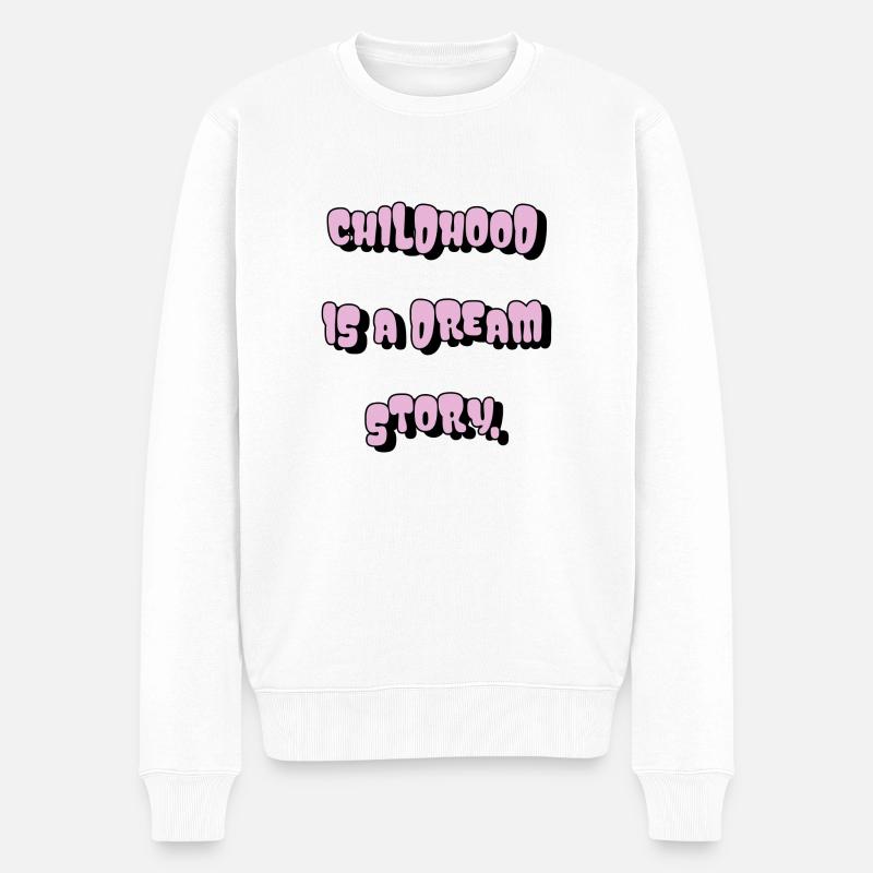 L'enfance est une histoire de rêve - Pull Premium bio Homme - blanc