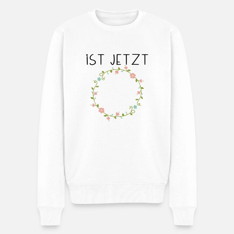 ... ist jetzt... - Männer Premium Bio Pullover - Weiß