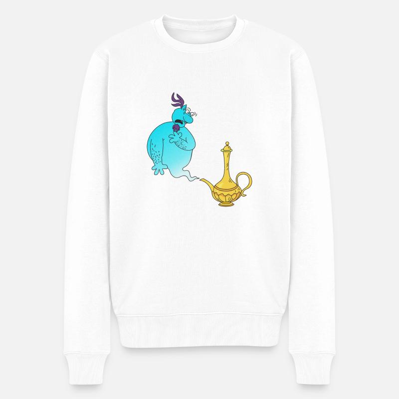 Gini Magic Lamp Génie - Pull Premium bio Homme - blanc