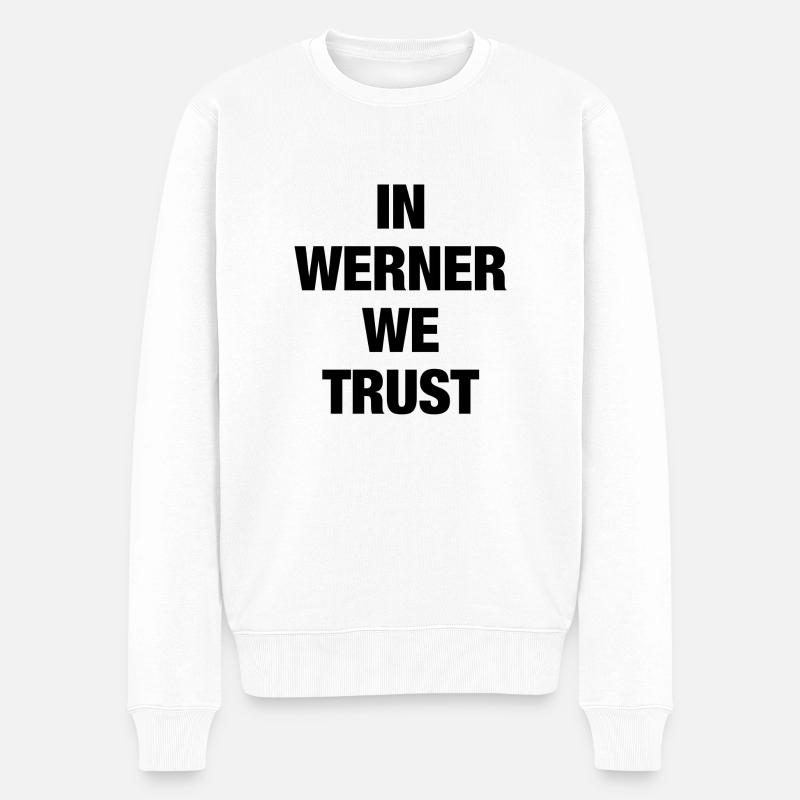 Werner - Männer Premium Bio Pullover - Weiß