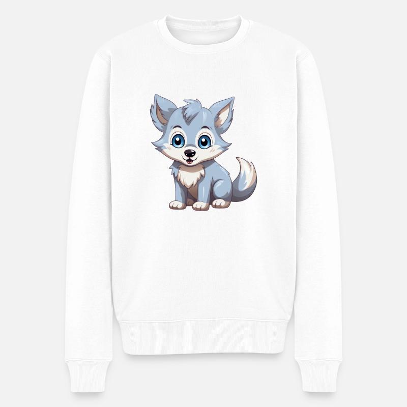 Louveteau mignon - Pull Premium bio Homme - blanc