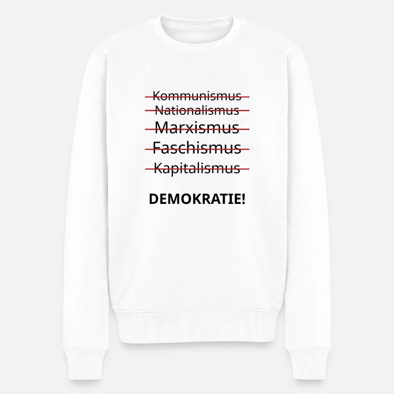 gegen ismus - Männer Premium Bio Pullover - Weiß
