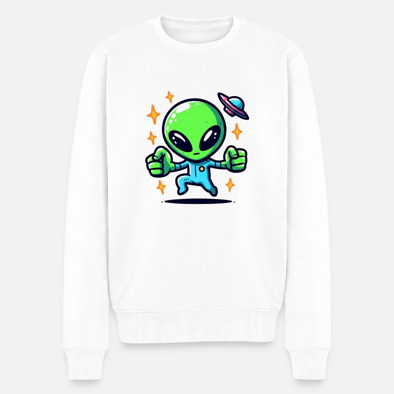 Rencontre extraterrestre - Pull Premium bio Homme - blanc