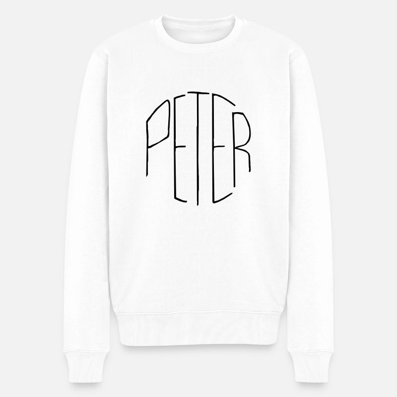 Peter - Männer Premium Bio Pullover - Weiß