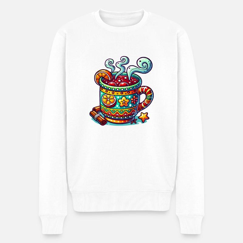 Vin chaud Noël - Pull Premium bio Homme - blanc