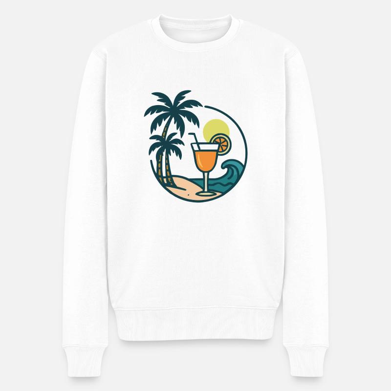 Cocktail de l’île - Pull Premium bio Homme - blanc