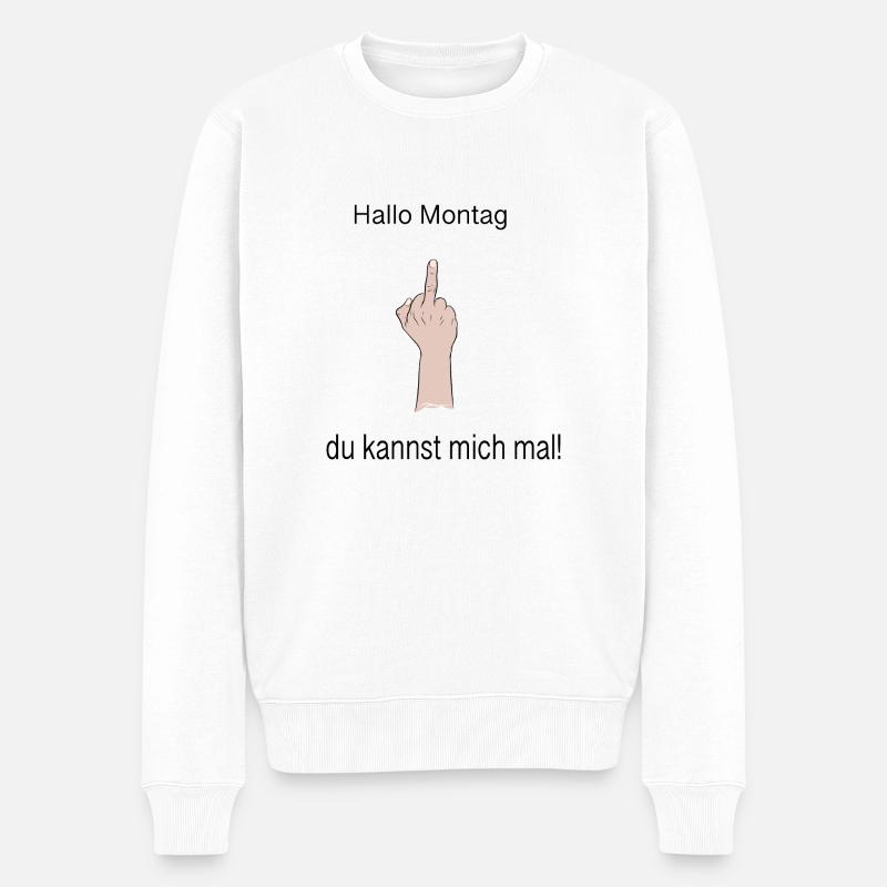 Bonjour Lundi - Pull Premium bio Homme - blanc
